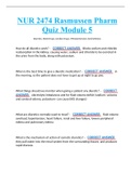 NUR 2474 Rasmussen Pharm Quiz Module 5