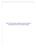 A&P 1 101 Lab Exam 8 Module (Already Graded A) Questions and Answers- Portage Learning