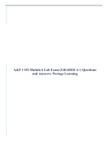 A&P 1 101 Module 6 Lab Exam (GRADED A+) Questions and Answers- Portage Learning