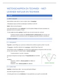 Samenvatting wetenschappen en techniek: niet-levende natuur en techniek 