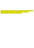 TEST BANK FOR CLAYTON’S BASIC PHARMACOLOGY FOR NURSES 19TH EDITION BY MICHELLE J. WILLIHNGANZ, SAMUEL L. GUREVITZ,BRUCE CLAYTON CHAPTER 1-48.