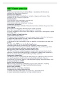 RBT Exam practice Ethical Pertaining to right and wrong in conduct. Being in accordance with the rules or standards for right conduct or practice Feedback and Reflection Respond appropriately to feedback and maintain or improve performance. Take feedback 