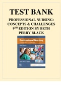 Test bank for professional nursing concepts challenges 9th edition by beth perry black