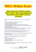 TNCC Notes for Written Exam,TNCC Prep, TNCC test prepA 415Questions with 100% Correct Answers