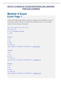 MATH 110 MODULE 4 EXAM QUESTIONS AND ANSWERS PORTAGE LEARNING