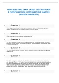 NRNP 6566 FINAL EXAM  LATEST 2023-2024 FORM B /NRNP6566 FINAL EXAM QUESTIONS |AGRADE (WALDEN UNIVERSITY)     