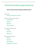 Midterm Exam - NR565 / NR 565 (Latest 2023 / 2024) : Advanced Pharmacology Fundamentals - Chamberlain