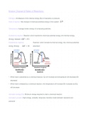 Grade 12 IEB Physical Science (Chemistry) Energy Change & Rates of Reactions (Section C)  summary & notes 