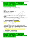 NUR1102 Cardiovascular, Hematologic, and Lymphatic Systems EAQ Q & As WITH ALL ANSWERS 100% CORRECTLY/VERIFIED LATEST UPDATE 2023 GRADED A+