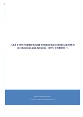 A&P 1 101 Module 6 exam 6 endocrine system (GRADED A) Questions and Answers | 100% CORRECT.