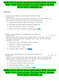 NURS 629Exam Practice Questions With Answers With 100% Guaranteed Success.GRADED A+