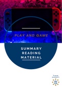 Summary Play & Game