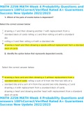 MATH 225N MATH Week 4 Probability Questions and answers 100%Correct/Verified Rated A+ Guarantees Success New Update 2022/2023