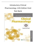 Introductory Clinical Pharmacology 12th Edition Ford Test Bank