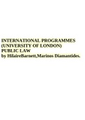 INTERNATIONAL PROGRAMMES (UNIVERSITY OF LONDON) PUBLIC LAW.