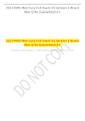 2023 HESI Med Surg Exit Exam V1 Version 1 Brand New Q As Guaranteed A+