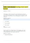  FAMILY NUR NSG5003 knowledge check week 8 Updated 