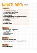 Summary Business Notes Grade 12