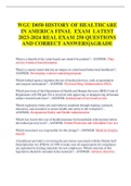  WGU D050 HISTORY OF HEALTHCARE IN AMERICA FINAL  EXAM  LATEST 2023-2024 REAL EXAM 250 QUESTIONS AND CORRECT ANSWERS|AGRADE