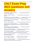 CALT Exam Prep 2023 questions and answers 