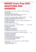 NBHWC Exam Prep 2023 QUESTIONS AND ANSWERS 