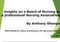  NURS-6050N-25: Policy and Advocacy for Improving PopulationHealth