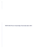 NRNP 6566 Week 11 Knowledge Check Quiz Q&A 2023