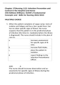 Chapter 17(Nursing 112): Infection Prevention and Control in the Hospital and Home (5th Edition)Williams- DeWit's Fundamental Concepts and    Skills for Nursing 2022/2023 