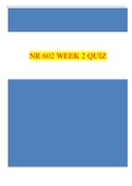 NR 602 WEEK 2 QUIZ