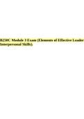 B250C Module 3 Exam (Elements of Effective Leader Interpersonal Skills).