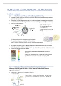 Biochemie : hoofdstuk 1 : samenvatting