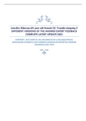 Jennifer Alberson,65 year old female CC: Trouble sleeping 2 DIFFERENT VERSIONS OF THE ANSWER EXPERT FEEDBACK COMPLETE LATEST UPDATE 2023