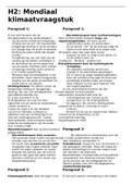 Samenvatting - 5Vwo - De wereld van aardrijkskunde - Hoofdstuk 2: Mondiaal klimaatvraagstuk - paragraven: 1 t/m 6 & 8 t/m 9 & 11