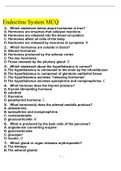 Endocrine System MCQ Test With Questions and Answers 