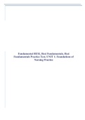 Fundamental HESI, Hesi Fundamentals, Hesi Fundamentals Practice Test, UNIT 1: Foundations of Nursing Practice