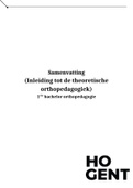 Samenvatting (inleiding tot de) theoretische pedagogiek - 1ste bachelor orthopedagogie