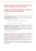 Thème 2-chapitre 1 du programme d'histoire de seconde : Un nouveau rapport au monde, un temps de mutation intellectuelle (XV-XVIe siècles)