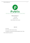 Case Study 1, Matrices, Publix Supermarkets, BUSI 690