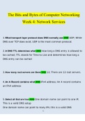 The Bits and Bytes of Computer Networking. Week 4 Network Services Questions and Answers (2022/2023) (Verified Answers)