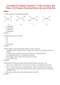 Test Bank for Organic Chemistry 7th Edition By Marc Loudon, Jim Parise