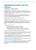 Samenvatting Bedrijfseconomie voor de Horeca deel 1 | Hoofdstuk 2 Kostensoorten