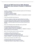 Advanced EMT Final Exam With Multiple Questions And Answers Graded A (Question Bank)An AEMT is trained and generally authorized to perform all of the following interventions EXCEPT: A. intravenous therapy. B. insertion of multilumen airways. C. pediatric 