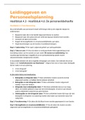 Samenvatting Personeelsmanagement LHO2A | Hoofdstuk 4.3 tot Hoofdstuk 4.6 De personeelsbehoefte