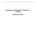 Sociolinguistics UU - EXAM 2 (Chapters 6-11)