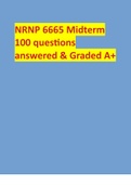 NRNP 6665 Midterm 100 questions answered & Graded A+