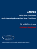 AANPCB  Family Nurse Practitioner Adult-Gerontology Primary Care Nurse Practitioner FNP & AGNPCertification Candidate Handbook