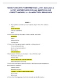 MSN571/MSN 571 PHARM MIDTERM LATEST 2023-2024 (4 LATEST MIDTERM VERSIONS) ALL QUESTIONS AND CORRECT ANSWERS |A+ GUARANTEED!! BRAND NEW