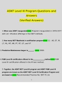 ASNT Level III Program.Questions Verified With 100% Correct Answers