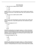 CHEM 120 Week 1 Answers- Metric Measurement- Chamberlain College of Nursing