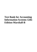 Test Bank for Accounting Information Systems 12thEdition-Marshall-B